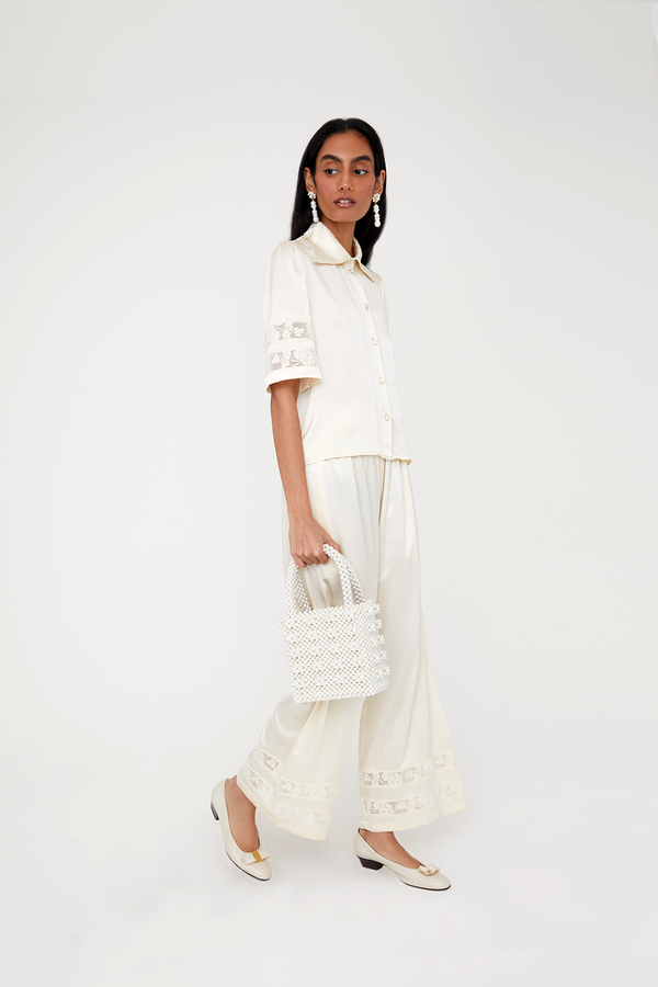 Shrimps Libra Trousers - Ivory/Off-white