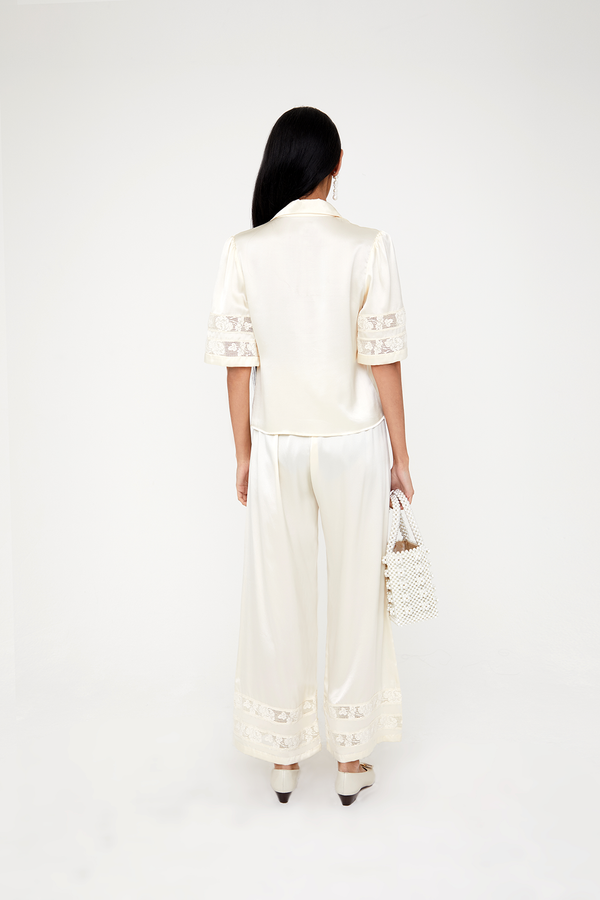 Shrimps Libra Trousers - Ivory/Off-white