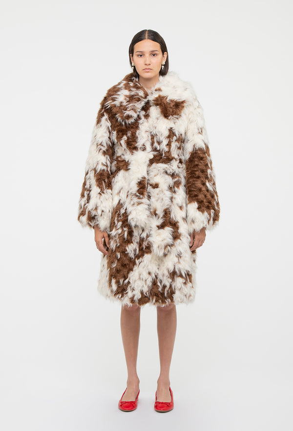 Shrimps Lincoln Coat - Faux Cowhide
