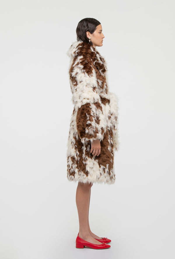 Shrimps Lincoln Coat - Faux Cowhide