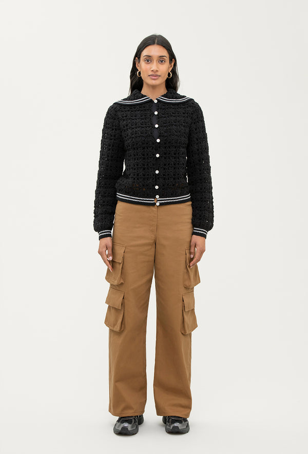 Shrimps Magic Cardigan - Black/Cream