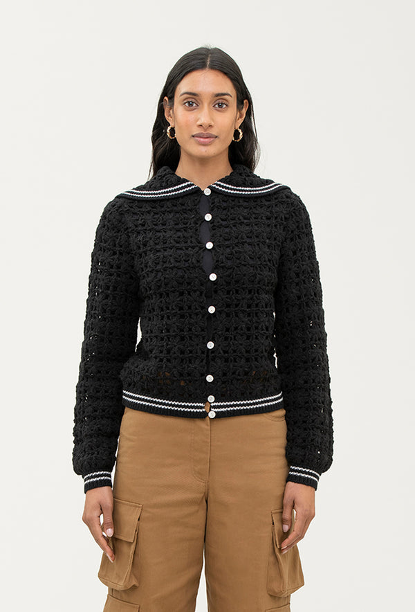Shrimps Magic Cardigan - Black/Cream