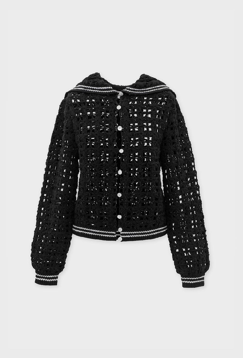 shrimps Magic Cardigan - Black/Cream