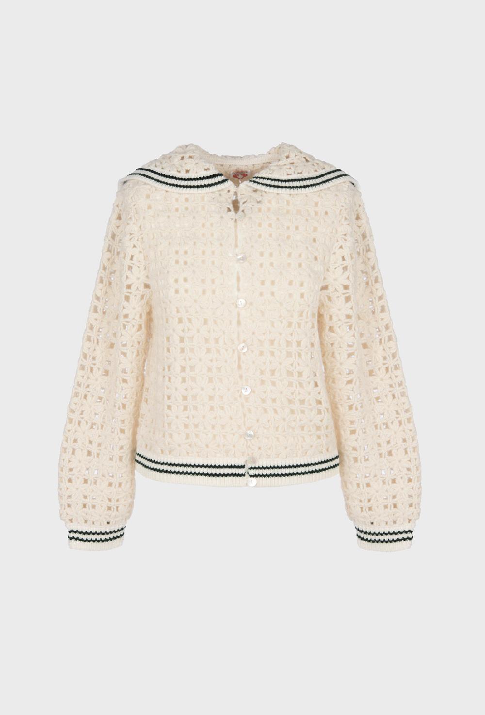 shrimps Magic Cardigan - Cream/Black