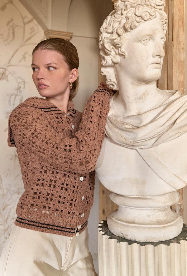 Shrimps Magic Cardigan - Tan/Black