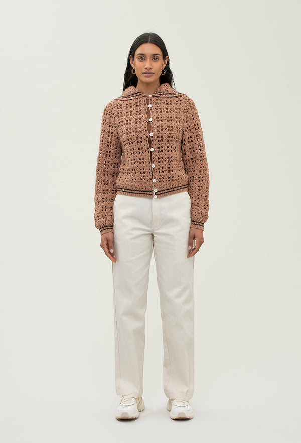 Shrimps Magic Cardigan - Tan/Black