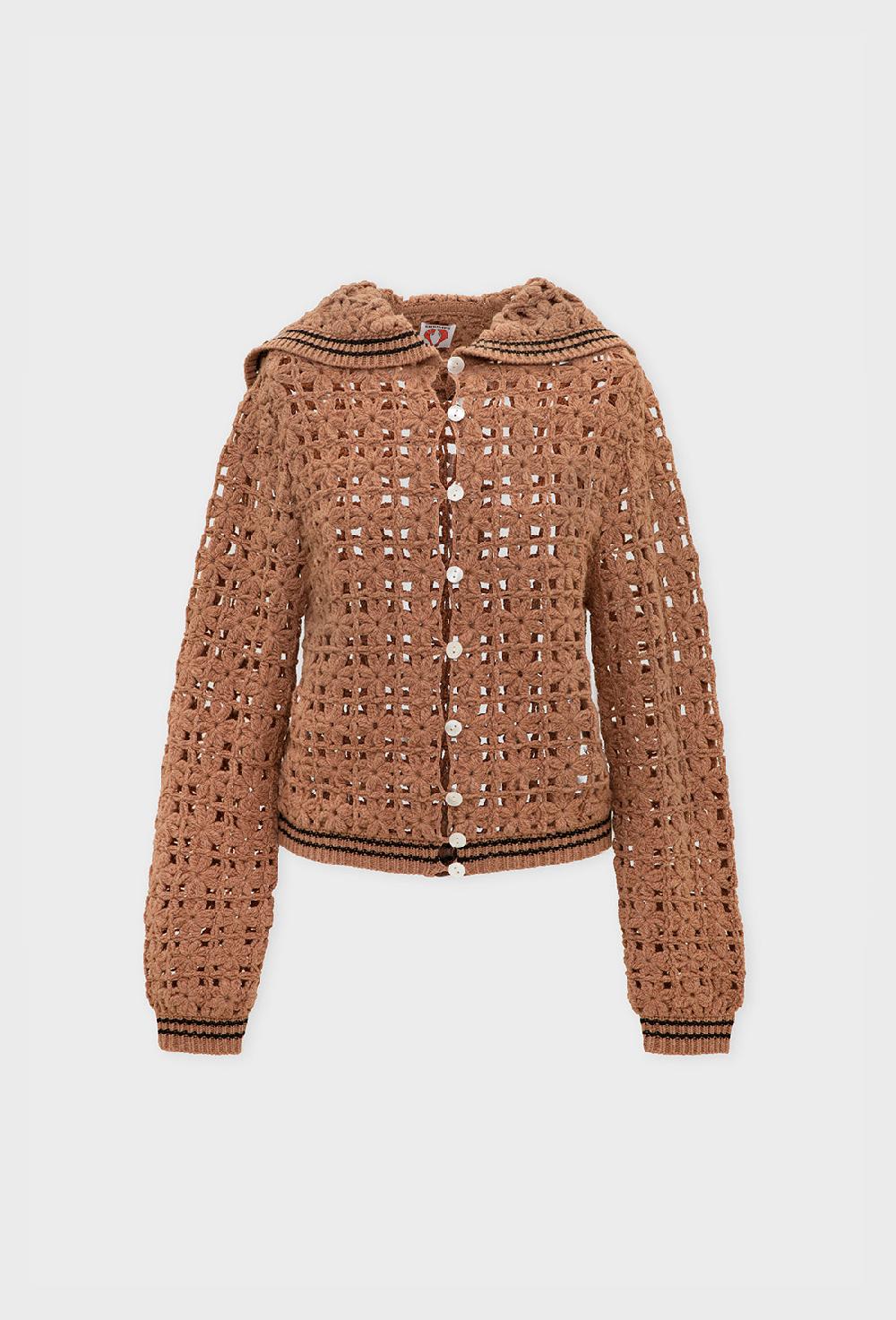 shrimps Magic Cardigan - Tan/Black