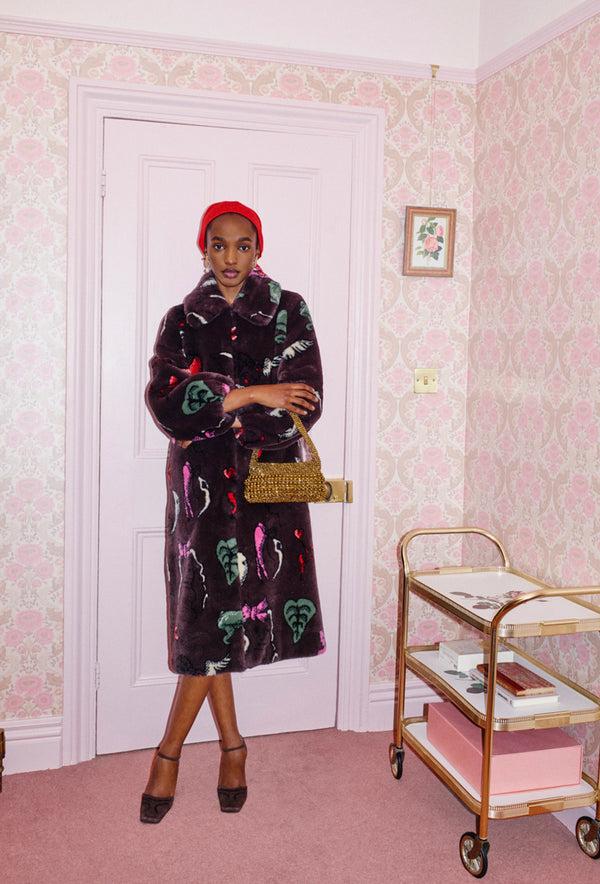 Shrimps Memphis Coat - Coffee/Romance