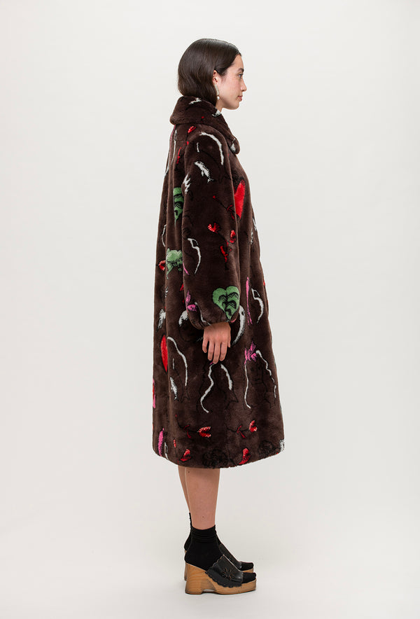 Shrimps Memphis Coat - Coffee/Romance