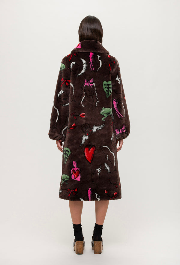 Shrimps Memphis Coat - Coffee/Romance