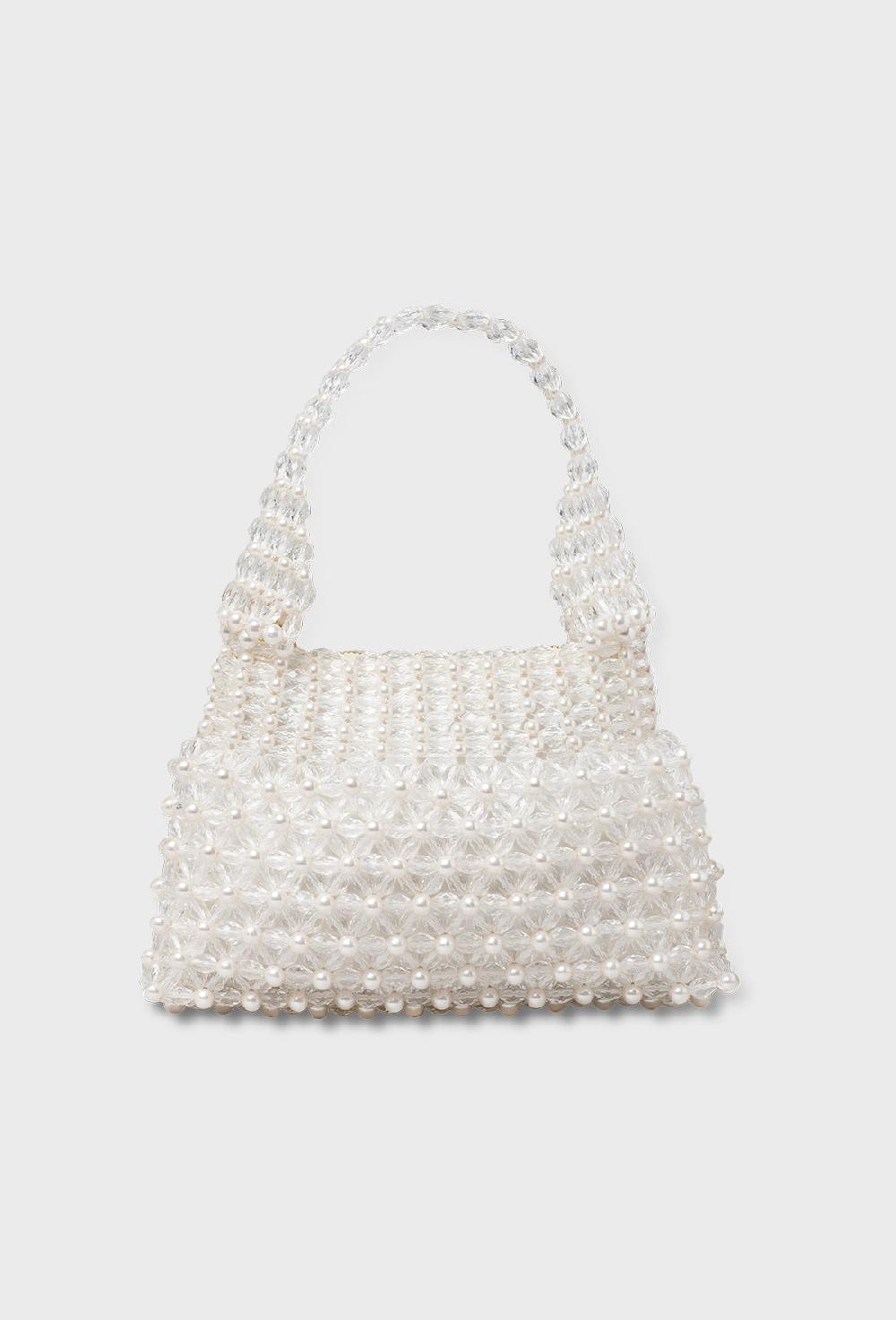 shrimps Mini Quinn Bag - Cream and Clear