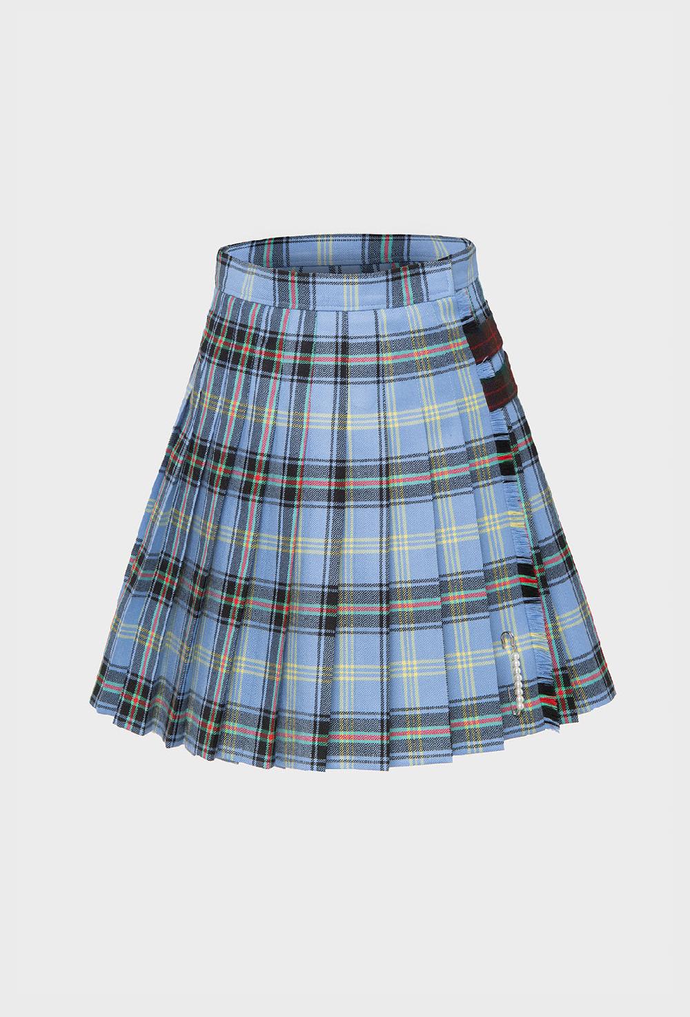 shrimps Murphy Skirt - Blue Tartan