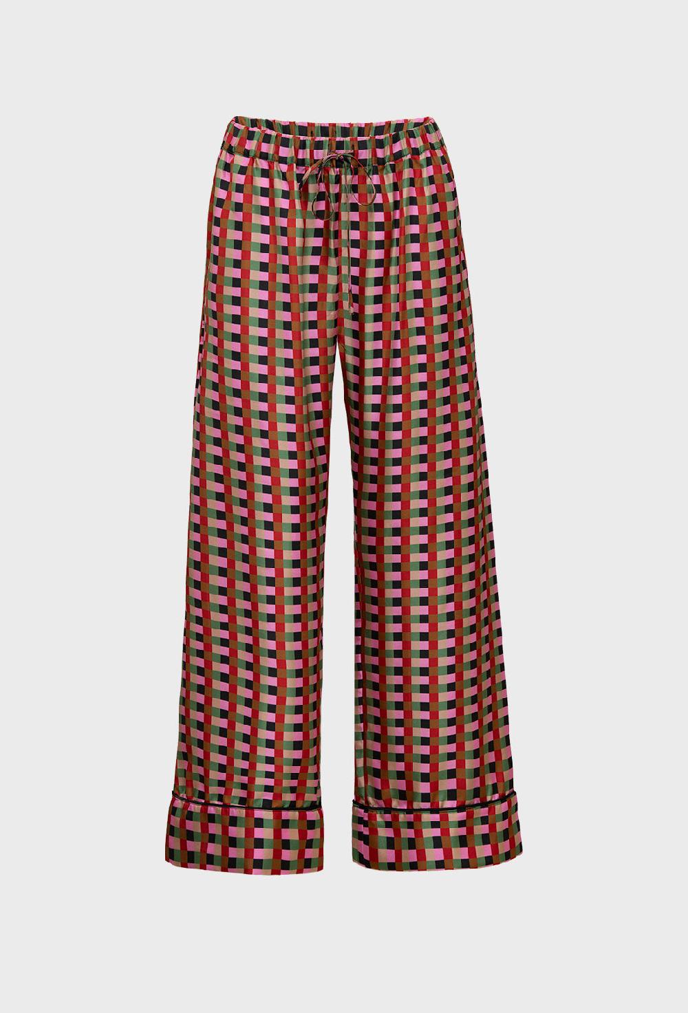 shrimps Nixi Pyjama Bottoms - Multi/Grid - Final sale