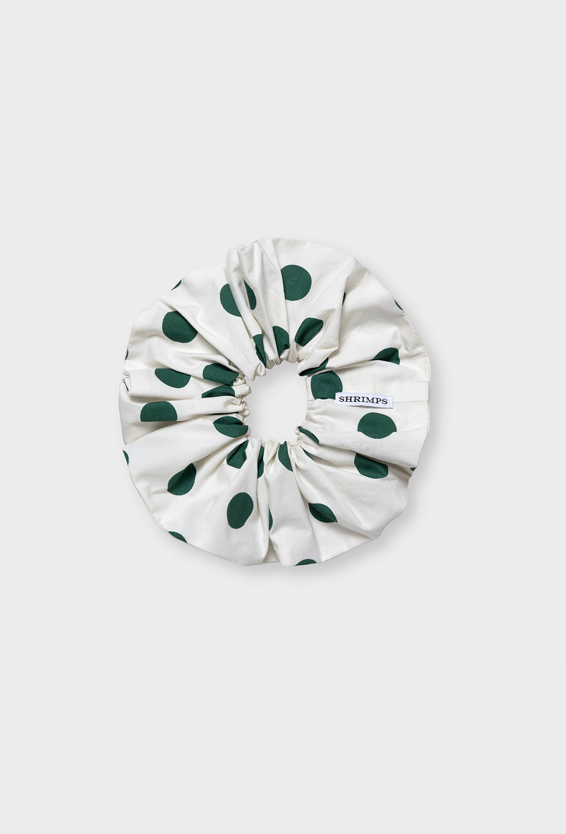 shrimps Prue Scrunchie - Green Spot/Cream