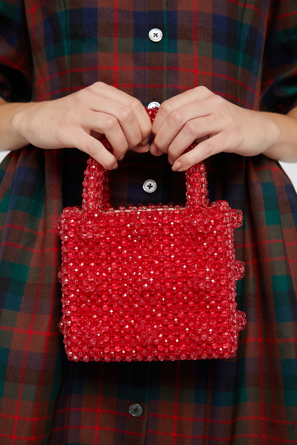 Shrimps Rent Mini Antonia Bag - Mineral Red