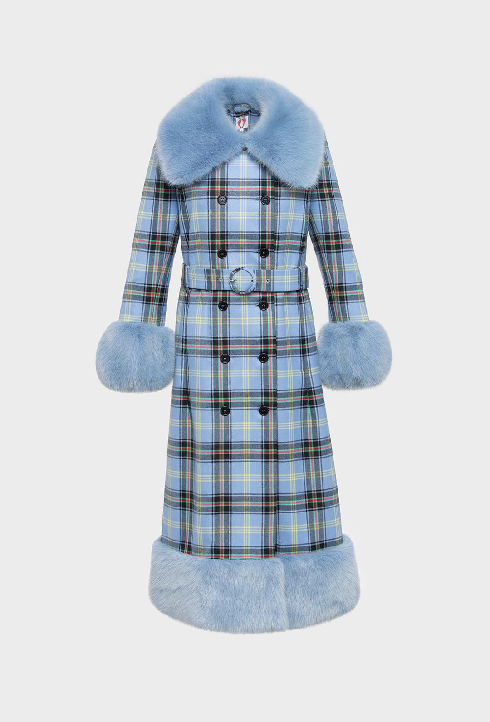 shrimps River Coat - Blue Tartan