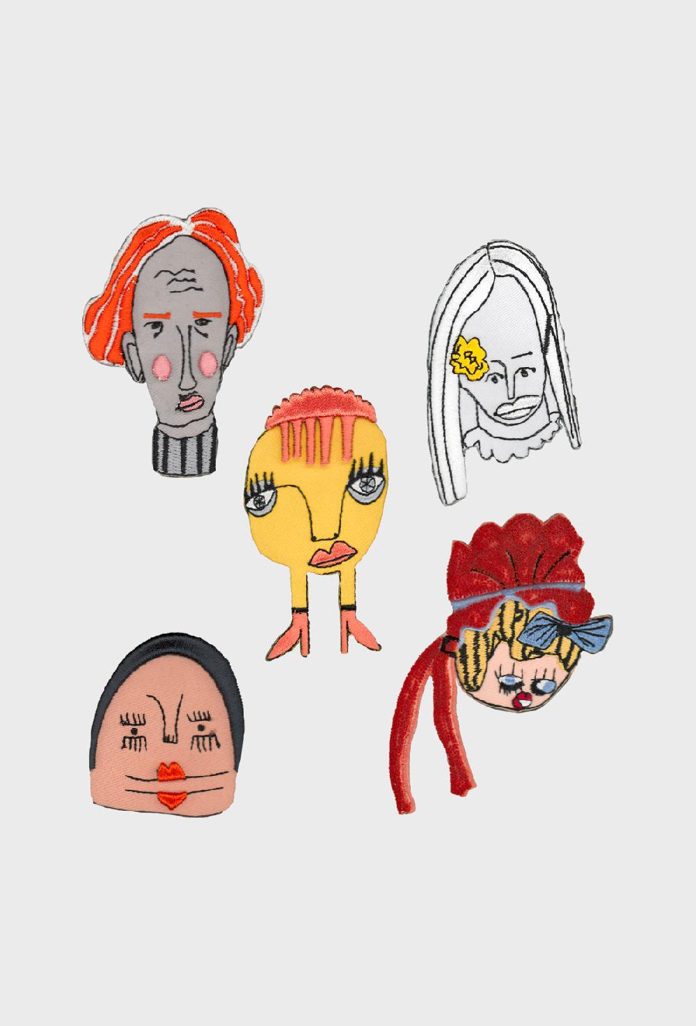 shrimps Set of 5 Archive Mystery Badges - Faces 1
