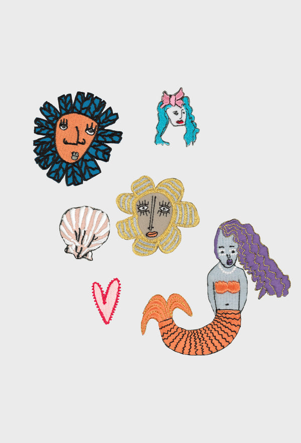 Shrimps Set Of 5 Archive Mystery Badges - Ocean