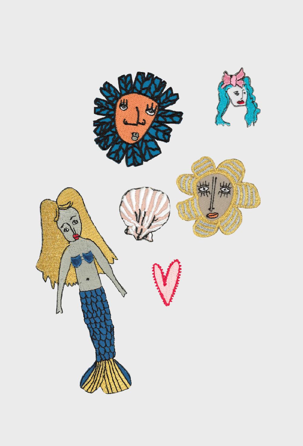 shrimps Set of 5 Archive Mystery Badges - Ocean