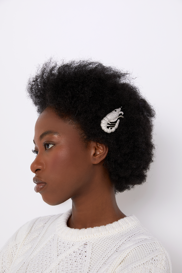 Shrimps Shrimp Barrette - Silver