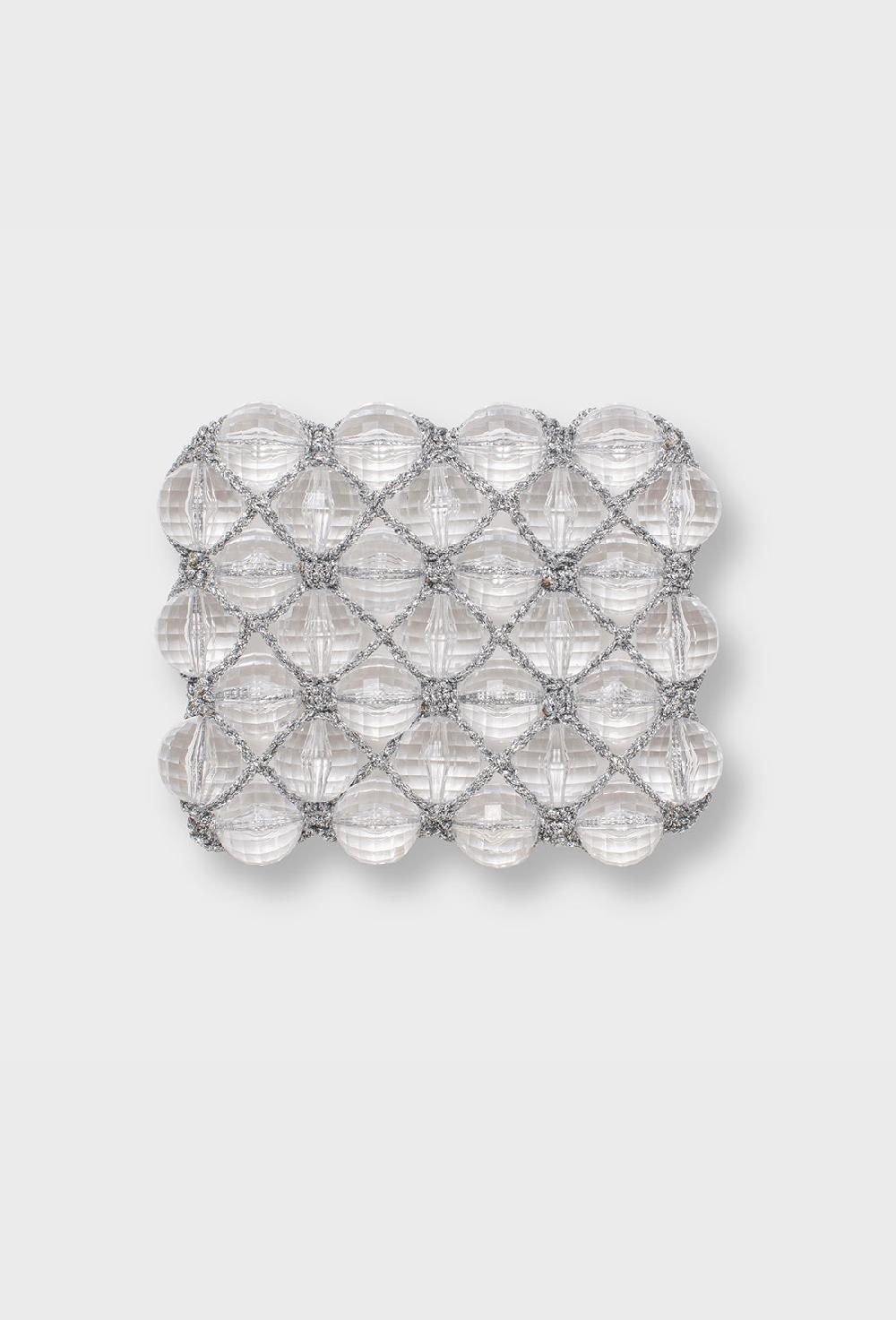 shrimps Tilda Beaded Coaster - Clear/Silver