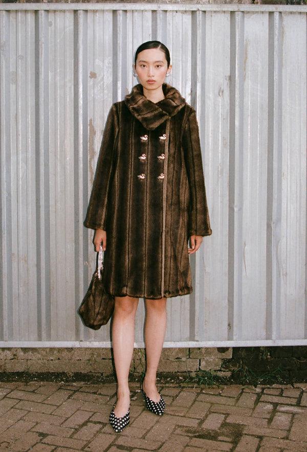 Shrimps Vincent Coat - Faux Mink