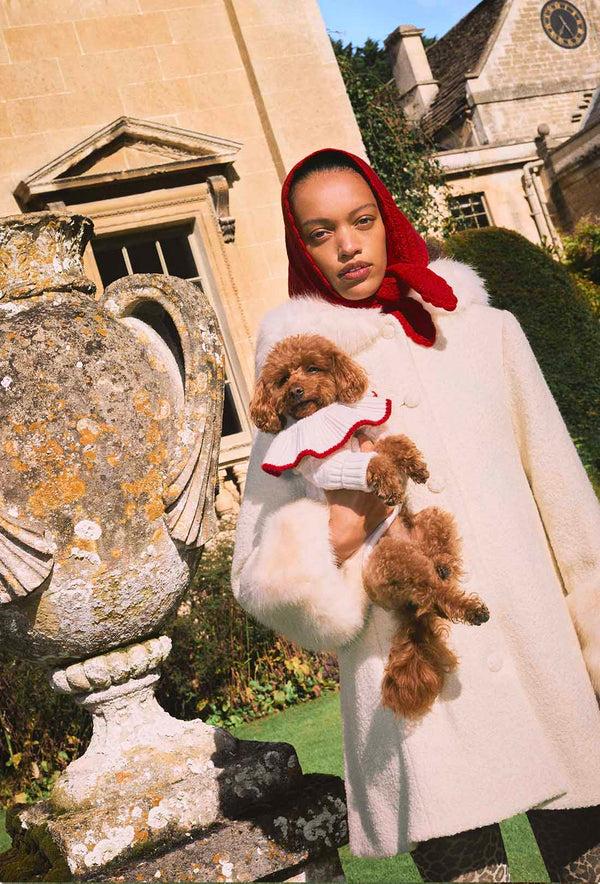 Shrimps Shrimps X Reformation Chip Regenerative Wool Dog Jumper - Arctic