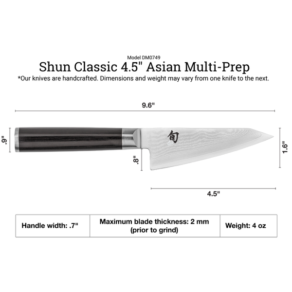 Shun Classic 4.5" Asian Multi–Prep