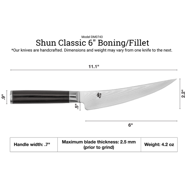 Shun Classic 6" Boning & Fillet Knife