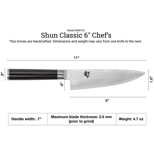 Shun Classic 6" Chef's Knife
