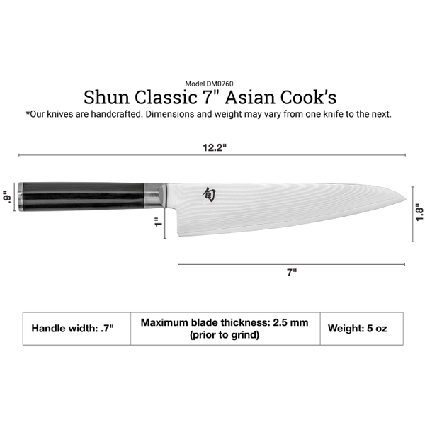 Shun Classic 7" Asian Cook's Knife