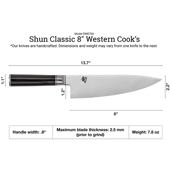 Shun Classic 8" Western Cook's Knife