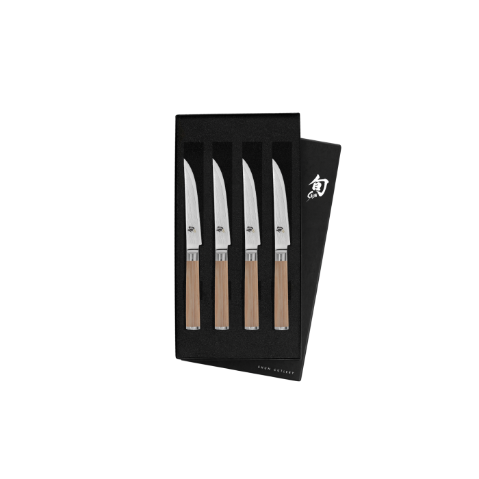 shun Classic Blonde 4-Piece Steak Knife Set