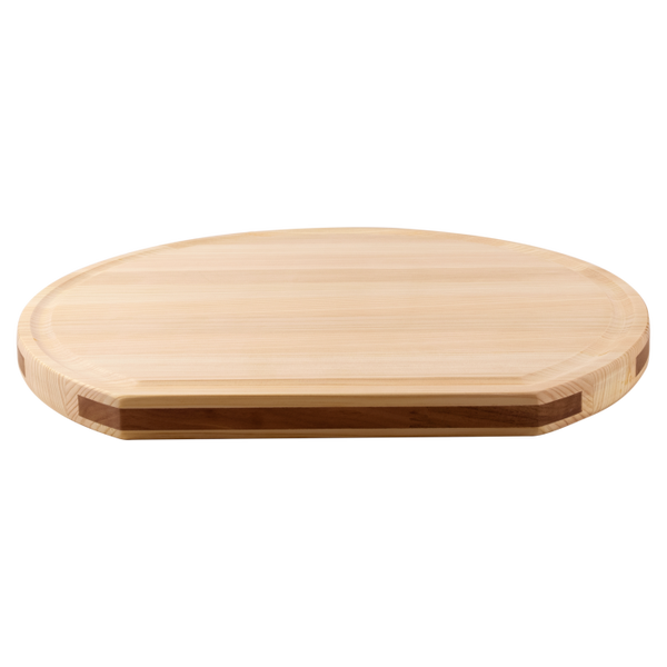 Shun D-Shaped Hinoki Board With Juice Groove