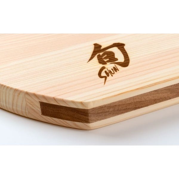 Shun D-Shaped Hinoki Board With Juice Groove