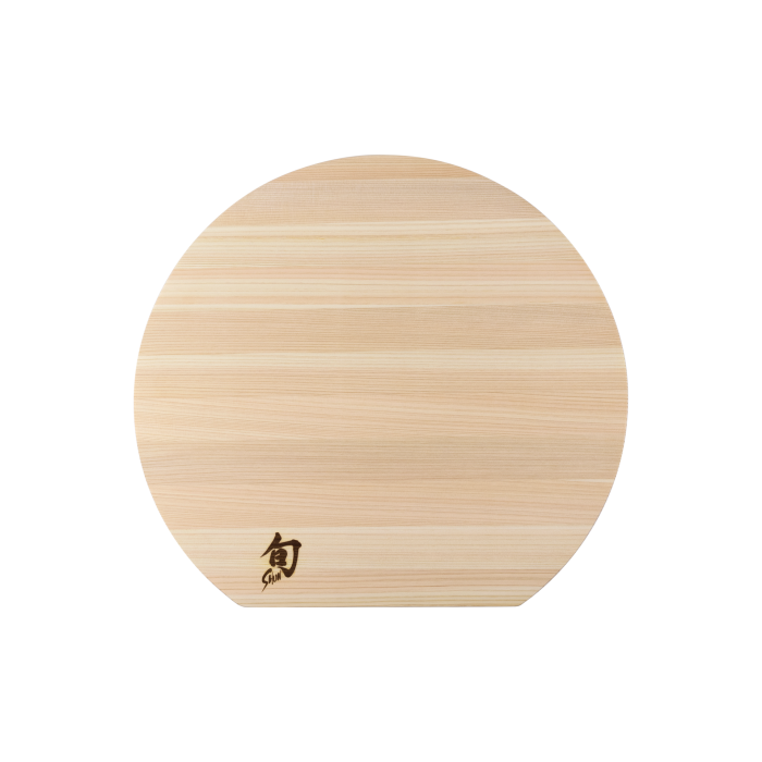 shun D-Shaped Hinoki Board with Juice Groove