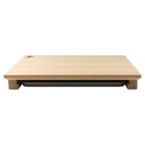 Shun Hinoki Cutting Board With Metal Tray