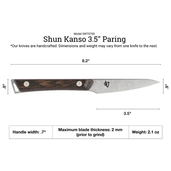 Shun Kanso 3.5" Paring Knife