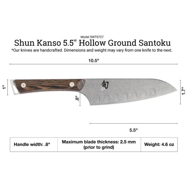 Shun Kanso 5.5" Hollow Ground Santoku