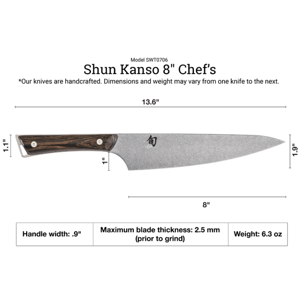 Shun Kanso 8" Chef's Knife
