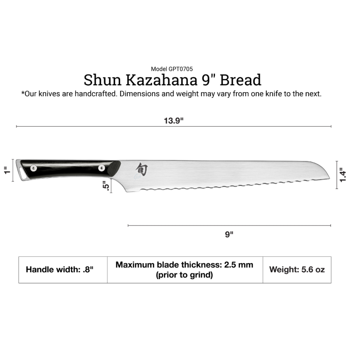 shun Kazahana 9" Bread Knife
