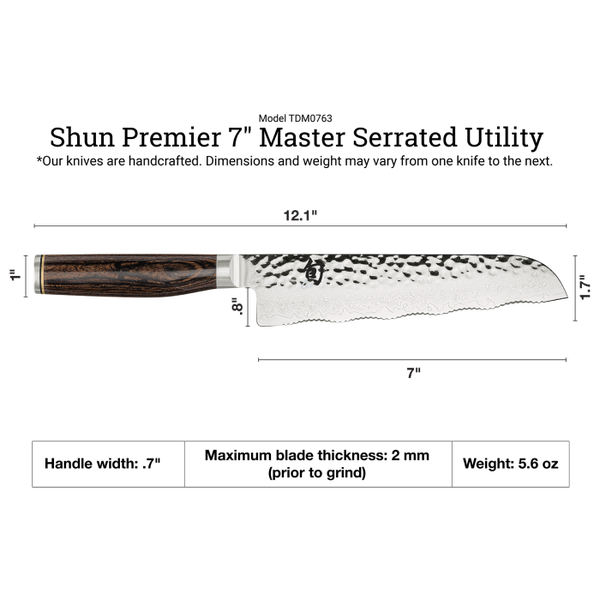 Shun Premier 7" Master Serrated Utility