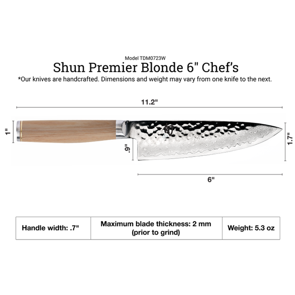 Shun Premier Blonde 6" Chef's Knife