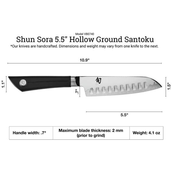 Shun Sora 5.5" Hollow Ground Santoku