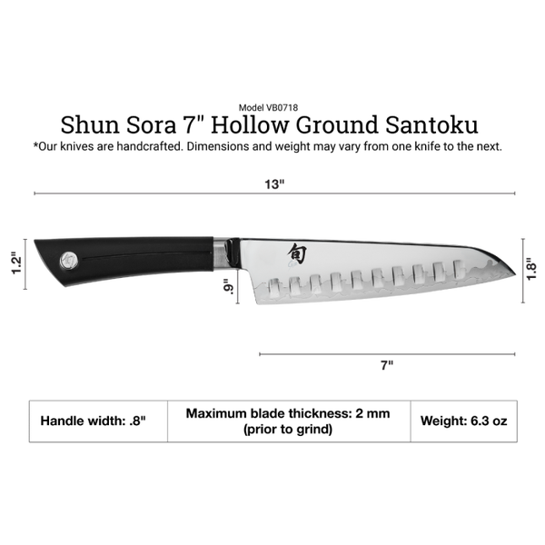 Shun Sora 7" Hollow Ground Santoku