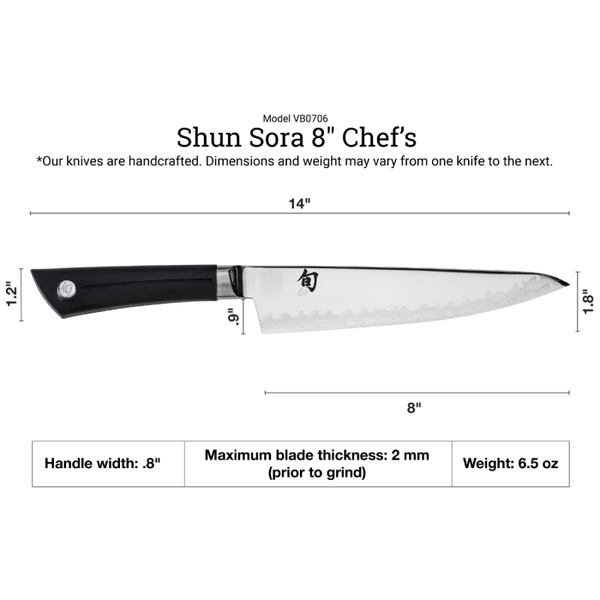 Shun Sora 8" Chef's Knife