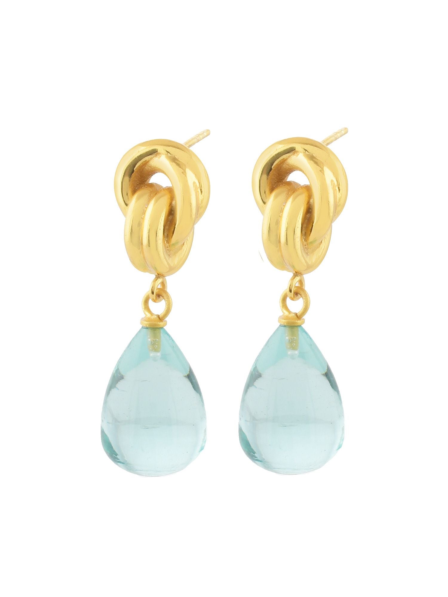 shyla Chunky Knot Earrings Turquoise