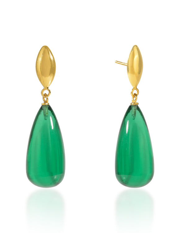 Shyla Corine Earrings Emerald