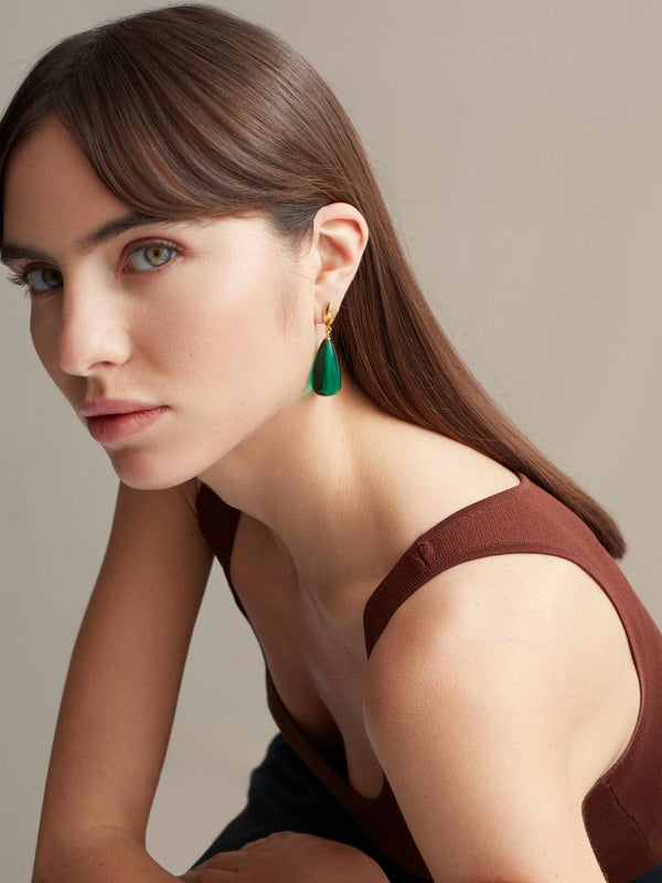 Shyla Corine Earrings Emerald