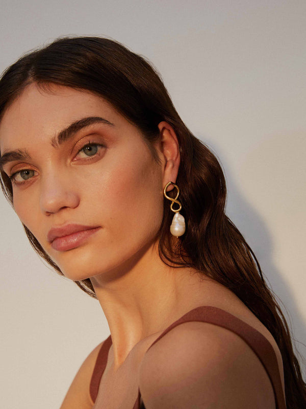 Shyla Corsica Baroque Pearl Earrings
